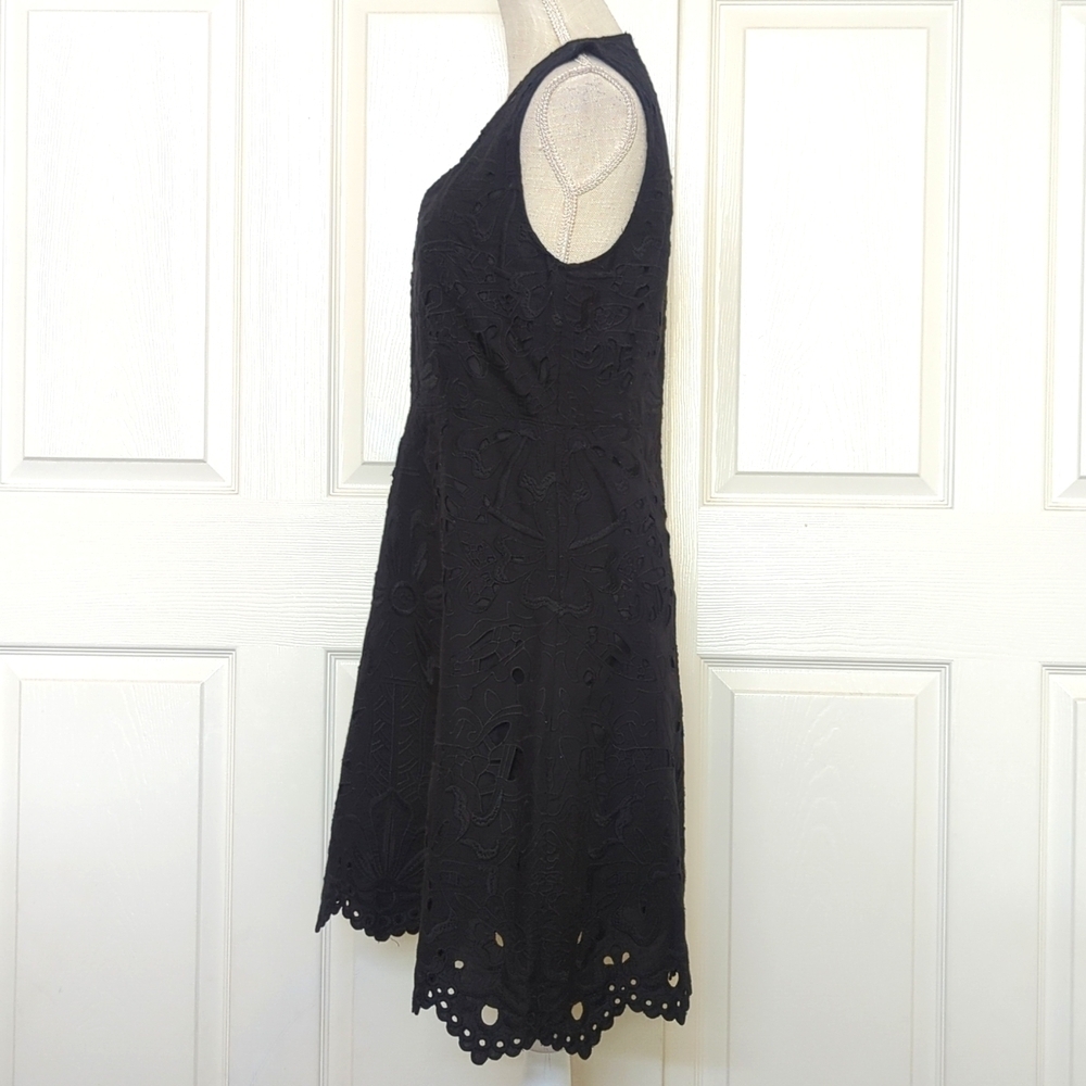 Theory Jemion Eyelet Black Dress - Picture 8 of 11